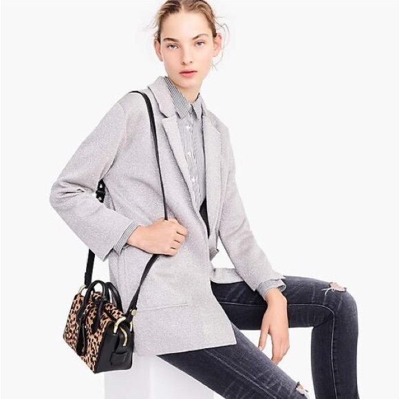 J.Crew 365 Sparkly Sophie Open-Front Sweater Blazer Coat Merino Wool
